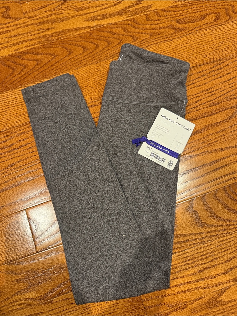 Athleta Girl Charcoal Gray High-Rise Chit Chat leggings- NWT